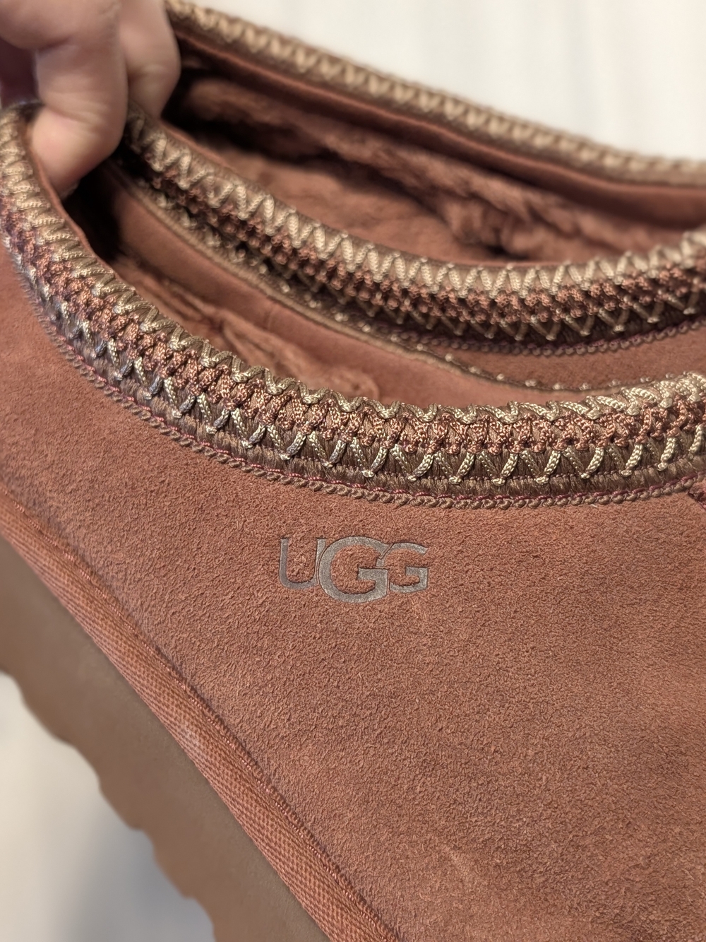 UGG Women’s Red jasper Suede Slip-On Clog 9 - Picture 2 of 5